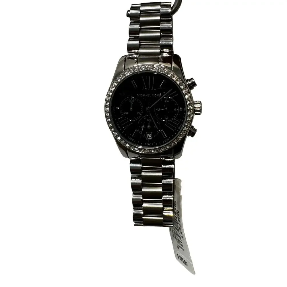 Michael Kors Women's Lexington Pavé Silver Tone Crystal 38MM Watch